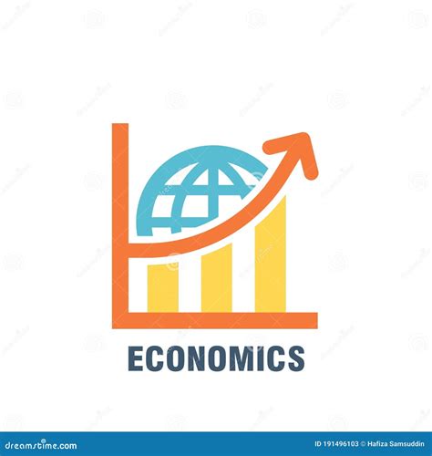 Economics Subject Icon Vector Illustration Decorative Design Stock