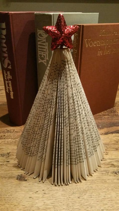 Christmas Tree Made From Old Book Pages Navidad