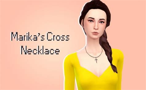 Wcif Simple Male Cross Necklace Sims 4 Studio