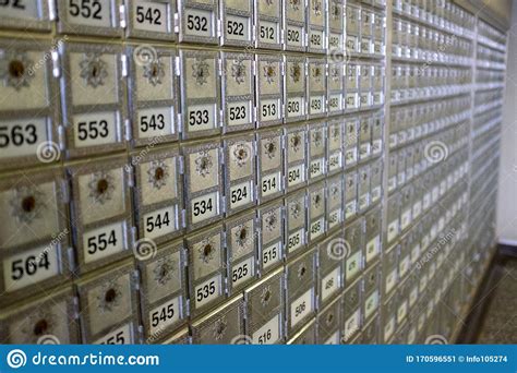 Long Receding Rows Of Vintage Post Boxes Stock Image Image Of Letters