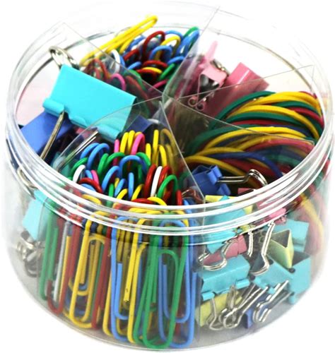 Pcs Coloured Paper Clips Coated Metal Paperclips Paper Clips Clamps With Box For Office