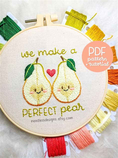 Embroidery Pattern With Step By Step Photo Tutorial Perfect For