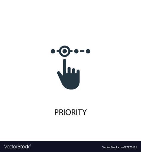 Priority Icon Simple Element Royalty Free Vector Image