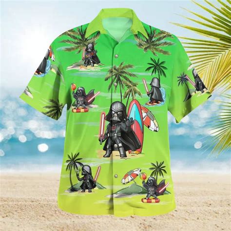 Darth Vader Summer Time Hawaiian Shirt Sunset Green Homefavo