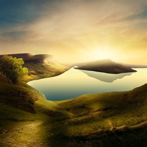 Landscape Wallpaper 4k Sunset Mountains Lake Reflection Clear Sky