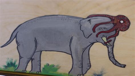 A Guy Asked Me To Paint An Octopus Fighting An Elephant On His Board