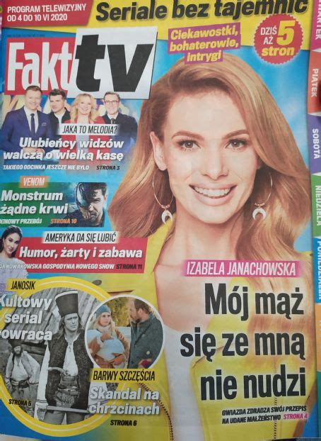 Izabela Janachowska, Fakt Tv Magazine 04 June 2020 Cover Photo - Poland