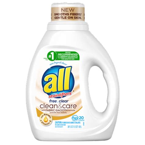 All Stainlifter Free And Clear Clean And Care Laundry Detergent 36 Fl Oz