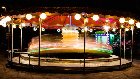 Free Images Night Amusement Park Carousel Colorful Speed Movement Leisure Lighting