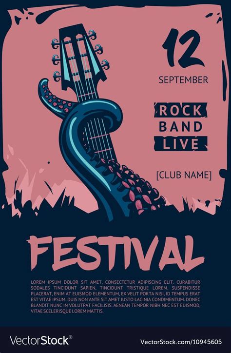 Music Poster Template For Rock Concert Concert Poster Design Music Poster Design Music