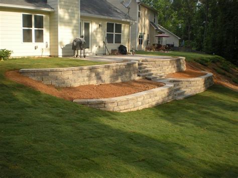 Front Yard Property Line Landscaping Retaining Wall Ideas For Sloped