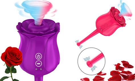 New Rose Shape Clitoral Stimulator Sucking Vibrator G Spot Nipple Massager Groupon