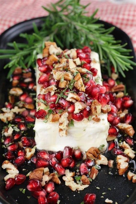 Easy Holiday Appetizer Pomegranate Pecan Party Appetizer ~ Just 5