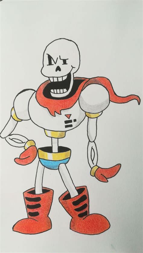 Wefalling How To Draw Papyrus From Undertale