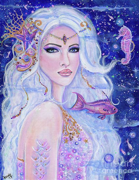 Shellina Mermaid Painting By Renee Lavoie Fine Art America