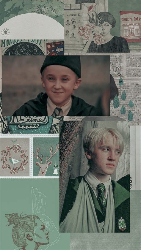 Slytherin Harry Potter Wallpaper Aesthetic Draco Malfoy Lockscreen
