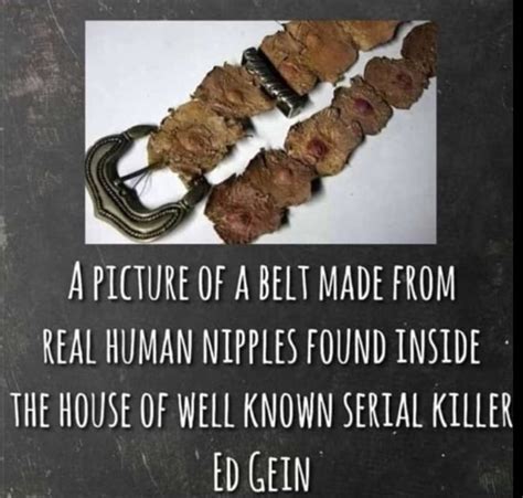 A Picture Of A Belt Made From Real Human Nipples Found Inside The House