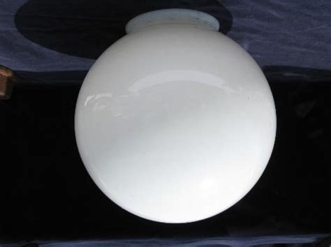 Vintage Round White Glass Globe Replacement Lamp Ceiling Fixture Light