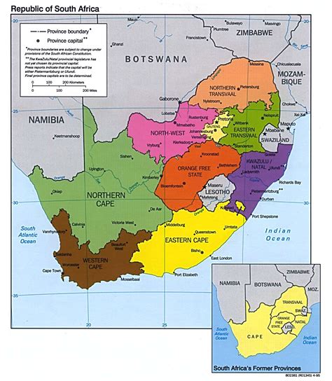 Administrative Map Of South Africa South Africa Administrative Map