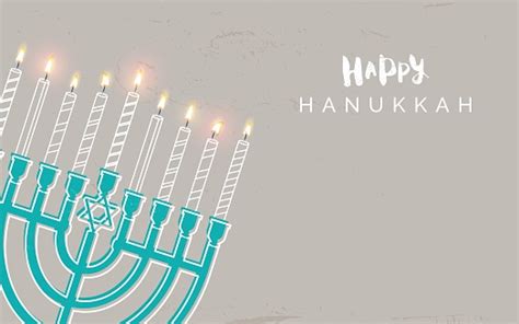 Hanukkah The Jewish Festival Of Lights Festive Background With Menorah
