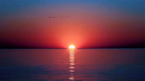 Sunset Sea Horizon Photography Hd Wallpapers Desktop And Mobile