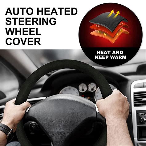 12v Rechargeable Car Heated Steering Wheel Cover Auto Winter Heating
