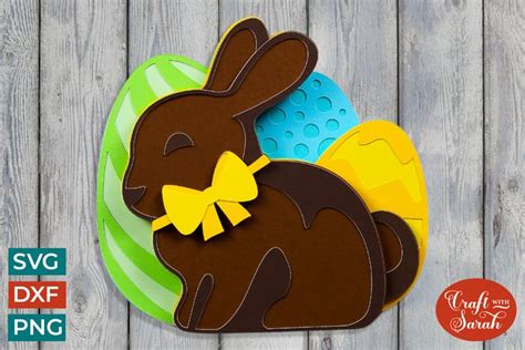 Chocolate Bunny SVG File | 3D Easter Rabbit SVG Cut File