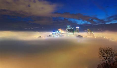 Fog Blanket Over Pittsburgh Foggy Morning Pittsburgh Hometown