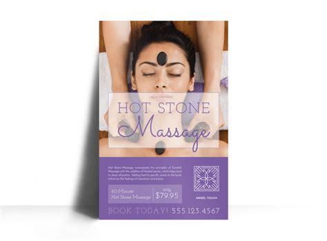 hot stone massage poster template mycreativeshop