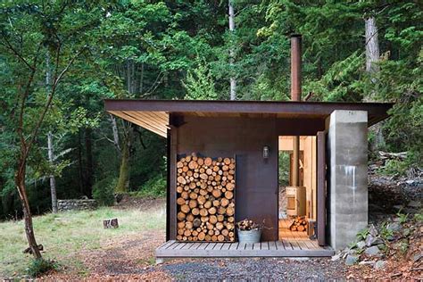 Tiny Cabin Made From Steel Wood Shows Off Tom Kundigs Visionary