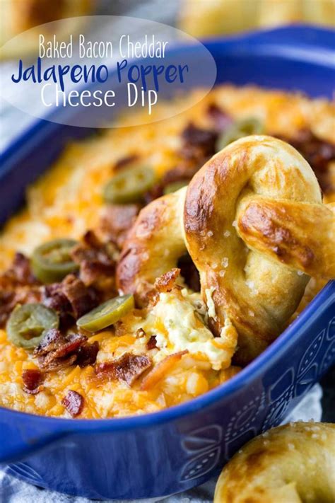 Baked Bacon Cheddar Jalapeno Popper Cheese Dip With Buttery Soft