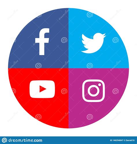 Social Media Icons Facebook Twitter Instagram Youtube