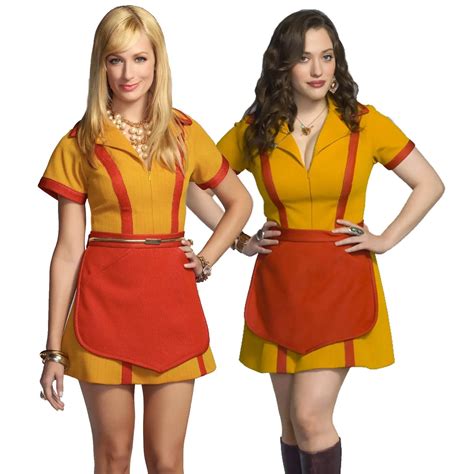 2 broke girls max caroline waiter uniform women girls dress cosplay costume yellow red wholesale