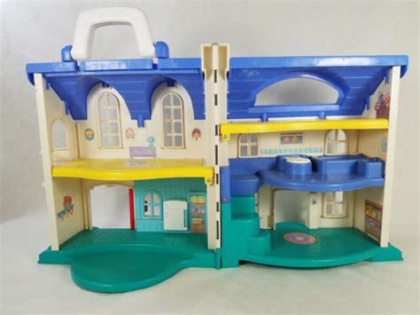 Vtg Fisher Price Little People Fold Out Doll House 1996 2511 Ebay