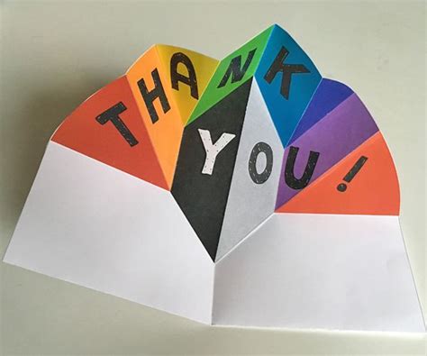 Mark the score lines down at 6cm, 12cm, 18cm and 24cm. Expanding Pop-Up | Thank you card design, Thank you cards ...