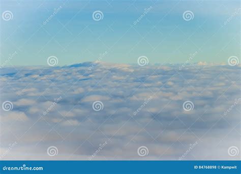 Beautiful Cloudscape From Sky Aerial View Beauty Of Nature View Stock