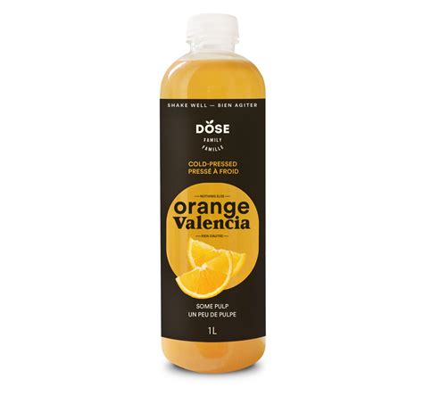Orange Valencia 1l Orange Cold Pressed Juice Dose Juice
