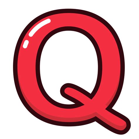 Letter Q Red Alphabet Letters Icon Free Download