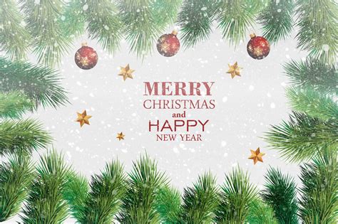 Merry Christmas And Happy New Year Background