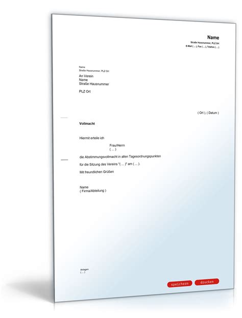 We did not find results for: Abstimmungsvollmacht - Muster-Vorlage zum Download
