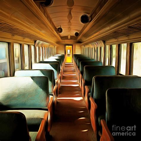 Vintage Train Passenger Car 5d28306brun Square Photograph by