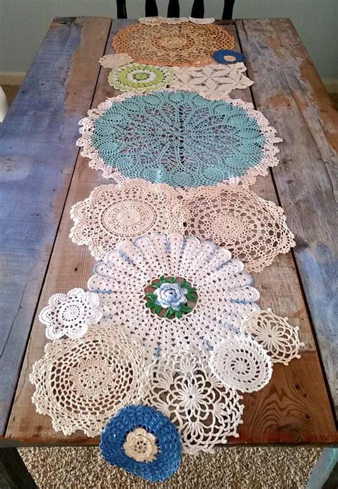 Spring Has Sprung Doily Table Runner Doilies Crafts Doily Art Lace