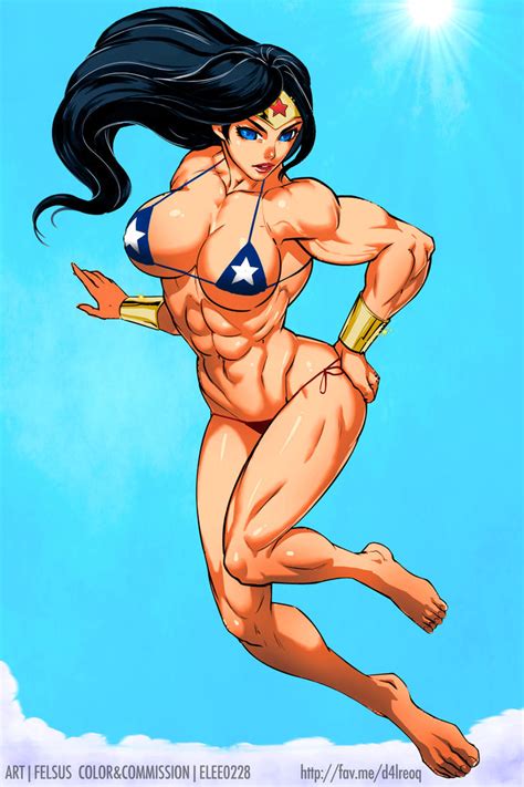 Felsus Wonder Woman Dc Comics Wonder Woman Series Image Sample 1girl Barefoot Bikini