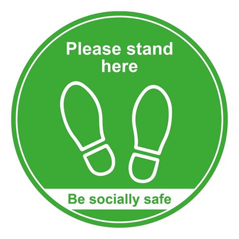 Social Distancing Please Stand Here Floor Sign Parrs