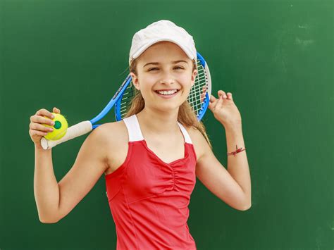 Tennis Beautiful Young Girl Tennis Player Eltersports Die
