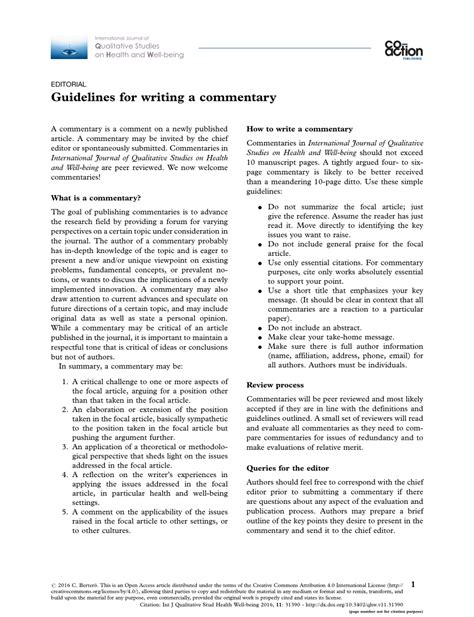 pdf guidelines for writing a commentary