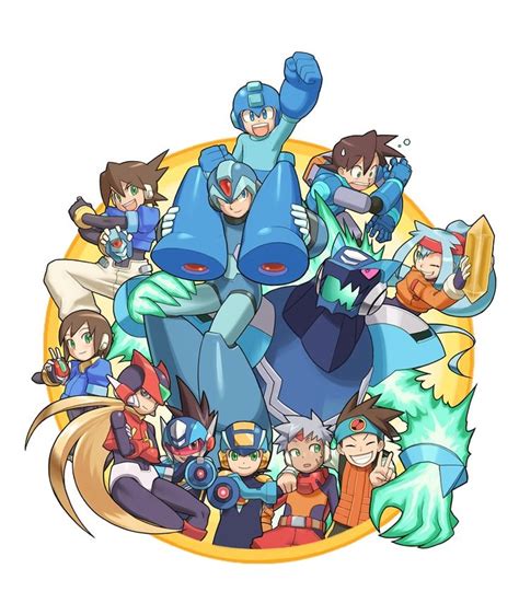 ロックマン 僕たちが主役！ ひざのきんにくのイラスト Pixiv Mega Man Art Mega Man Anime