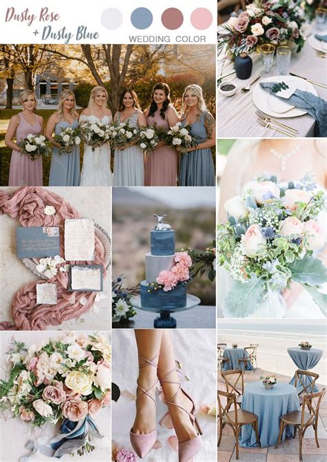 Dusty Rose And Dusty Blue Wedding Color InfinityDress Com Dusty Rose