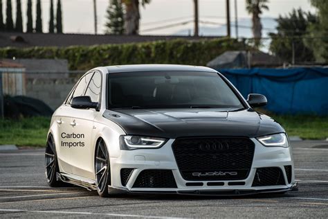 audi a4 s4 rs4 b8 and b8 5 carbon fiber side skirts carbon imports