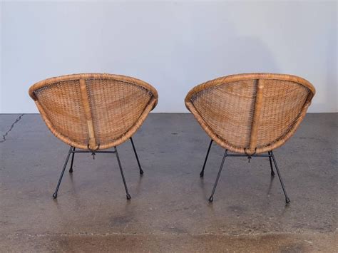 Bambeco sustainable home · inspired green living · winter home event Pair of Mid-Century Rattan Scoop Chairs at 1stdibs